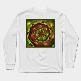 Geometric Rainbow Fractal Long Sleeve T-Shirt